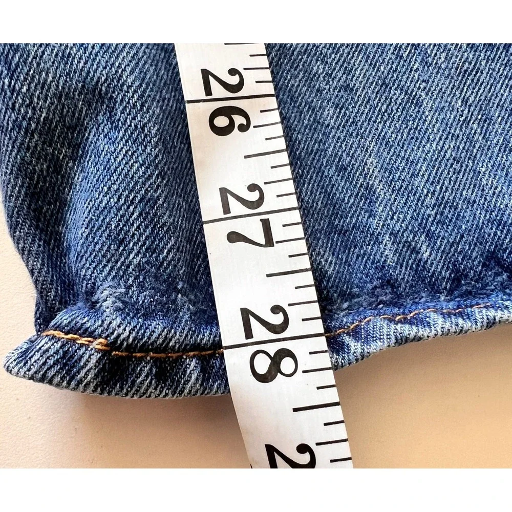 Levis 501 Original Fit Button Fly Blue Denim Jeans‎ Mens 46x30 Medium Wash